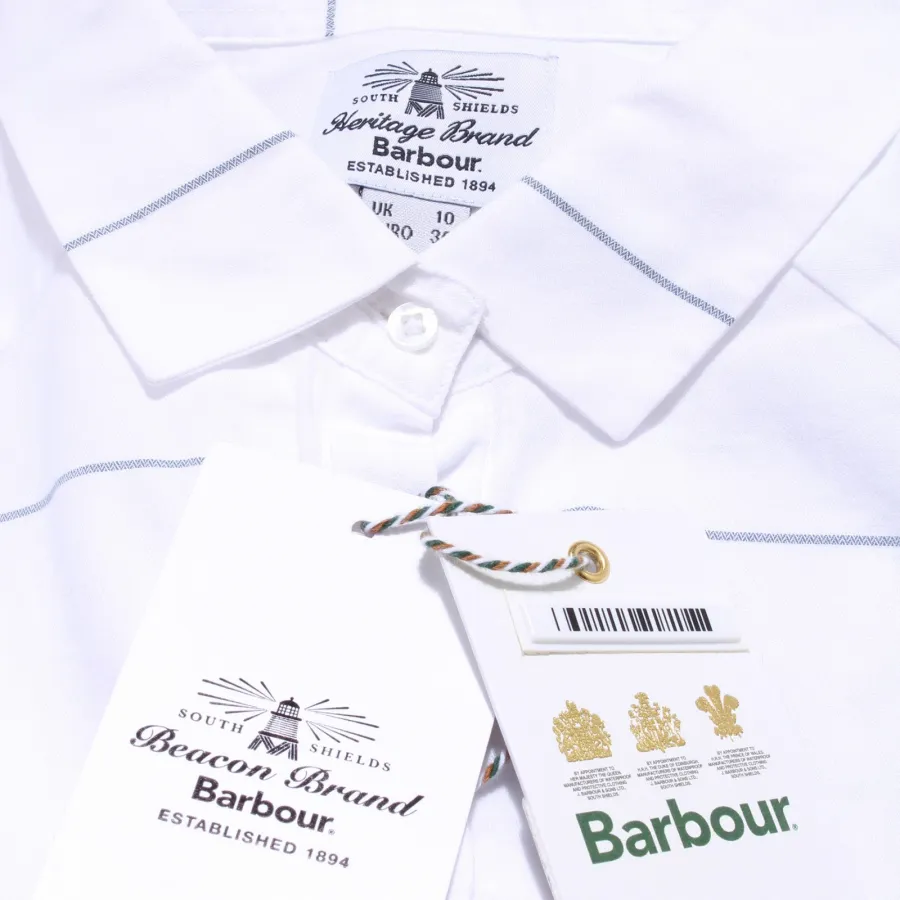 5280Y camicia donna BARBOUR stripe white cotton shirt woman