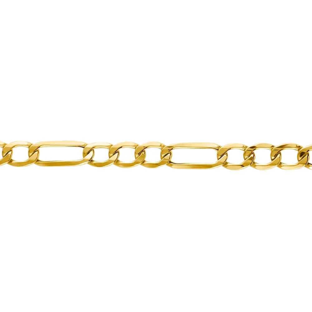 Bracciale Catena L'homme Or Oro Giallo 375/1000 Maglia Alternata 1/3 21 cm 1425074