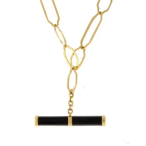 COLLANA VICTORIA IN ORO ROSA E JET NERO