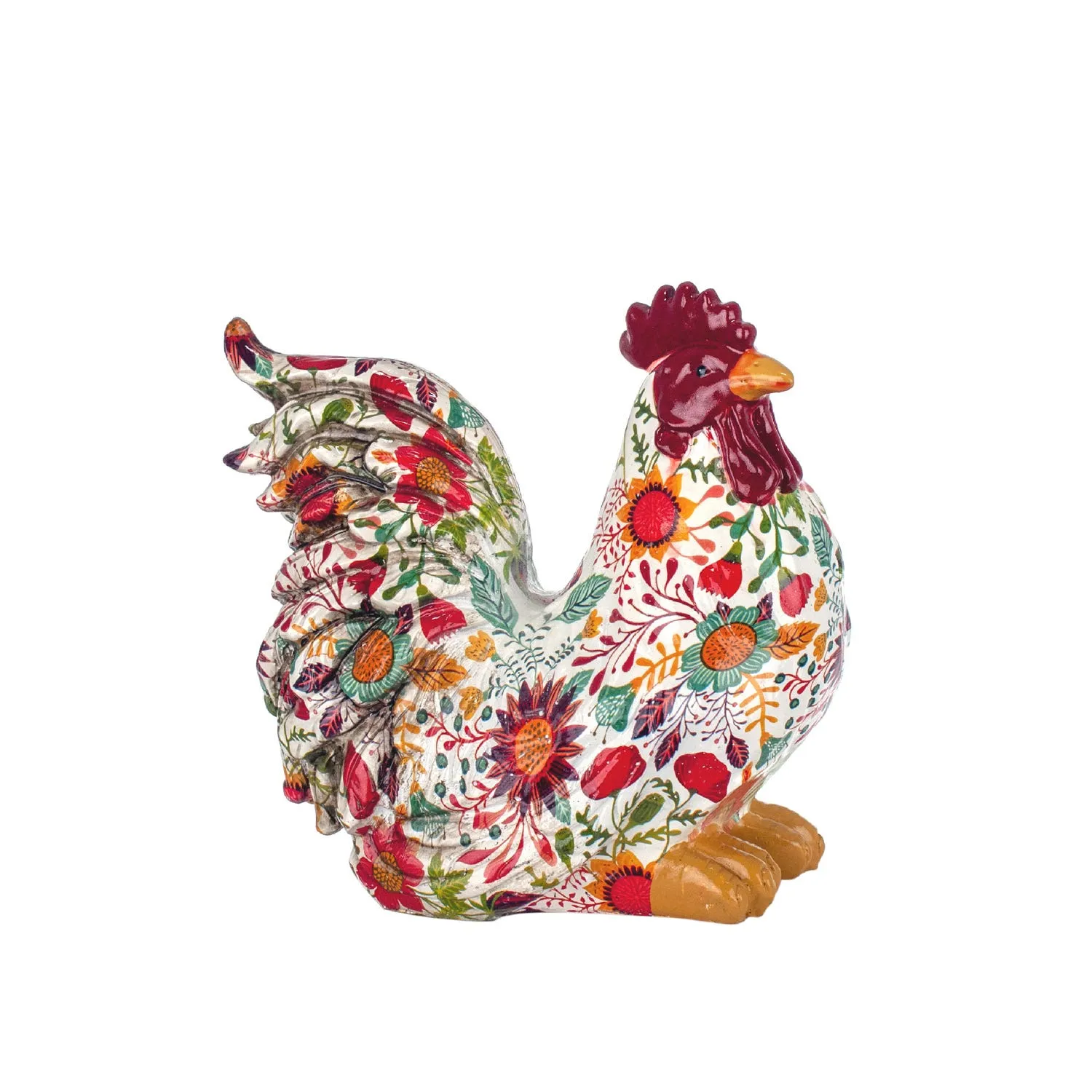 Gallo decorazione - 21x19 cm colorato 