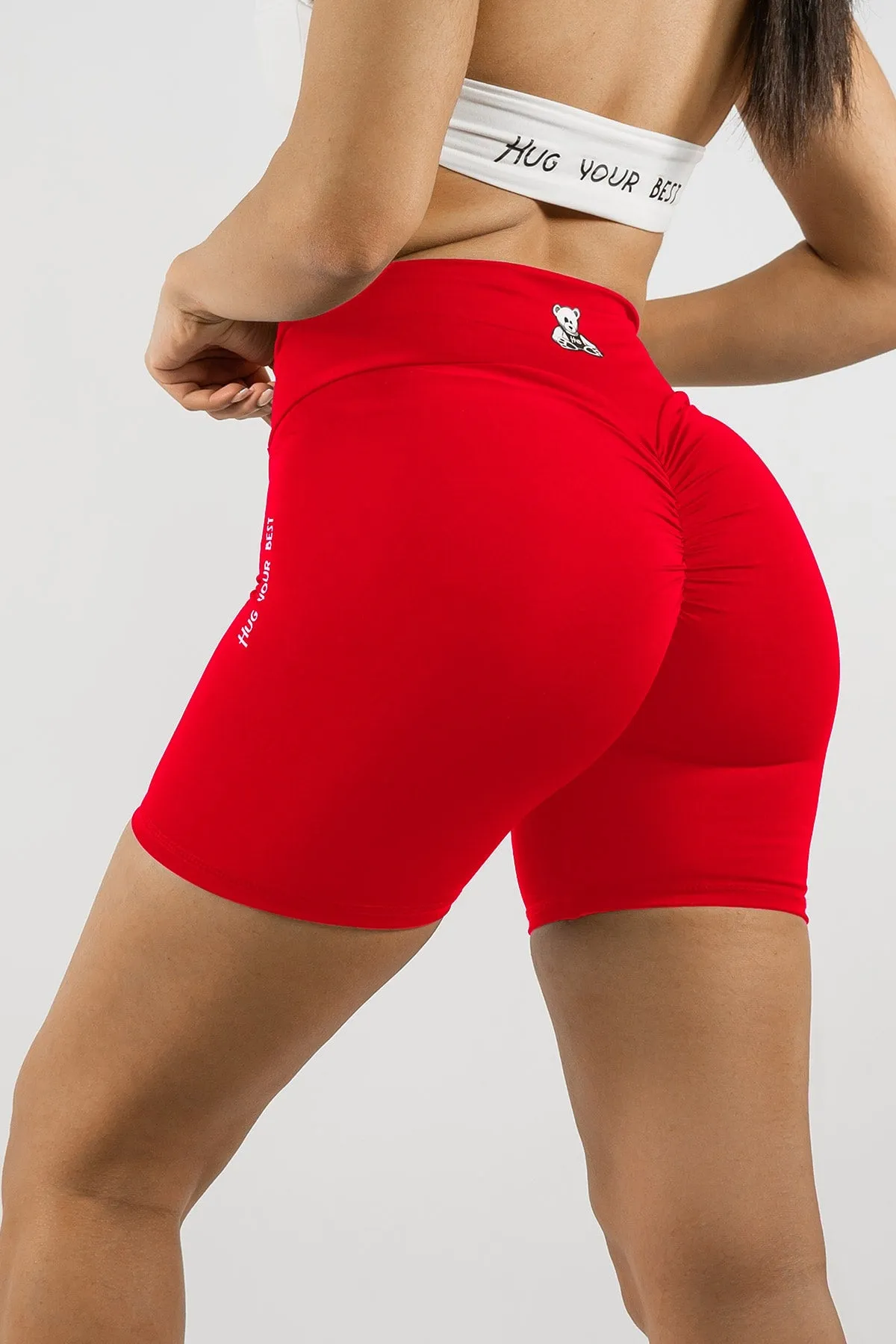 LEGGINGS SHORTS INTENSE RED