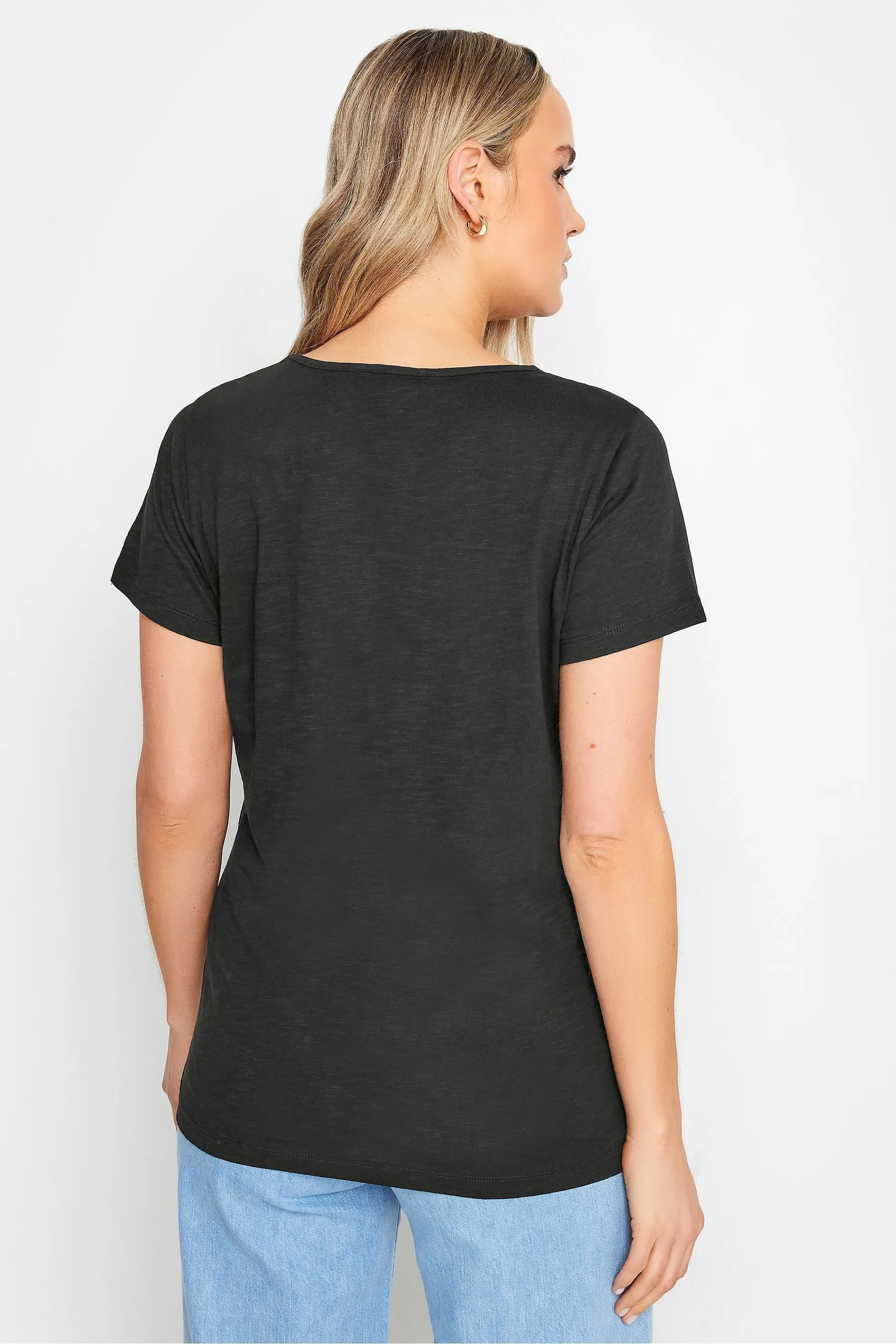 Long Tall Sally 100% Cotton Stripe Short Sleeve T-Shirts 2 Pack    