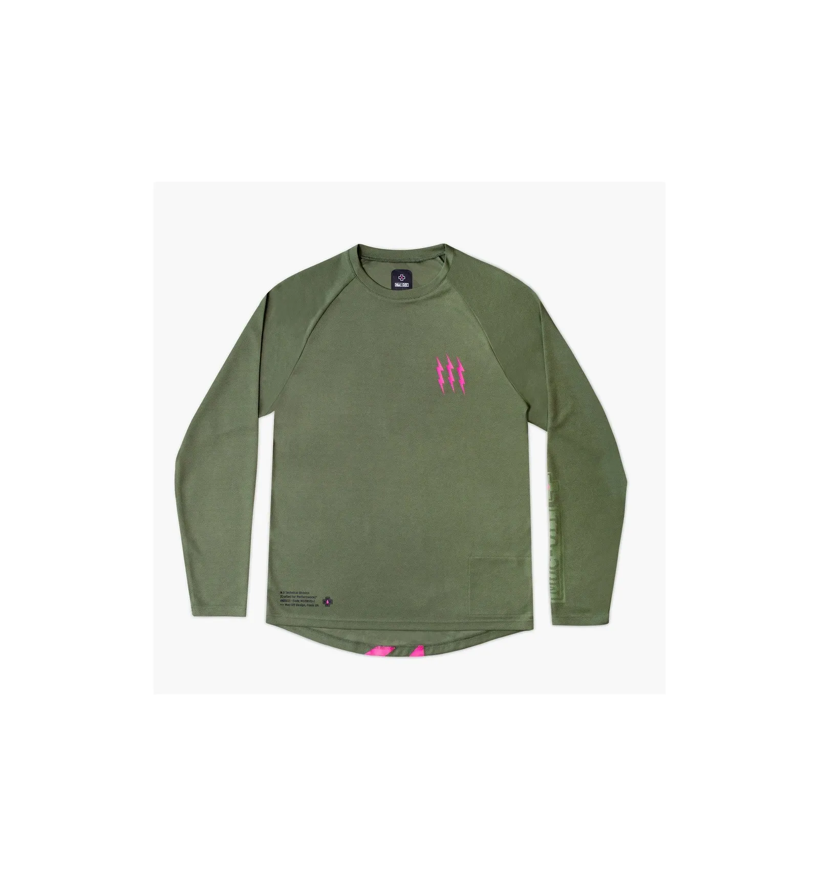 Maglia Muc-Off Riders Jersey L Verde Oliva