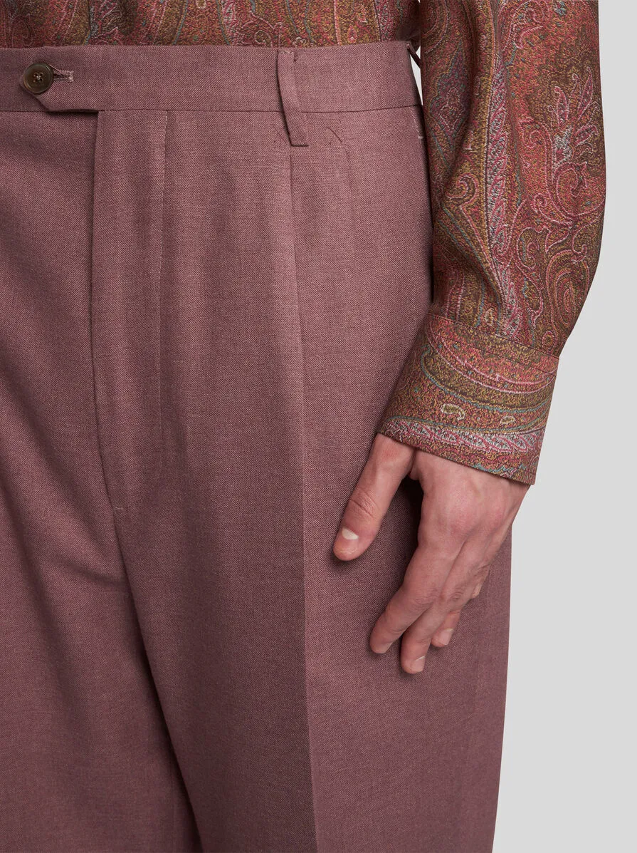 PANTALONI IN SETA E CASHMERE