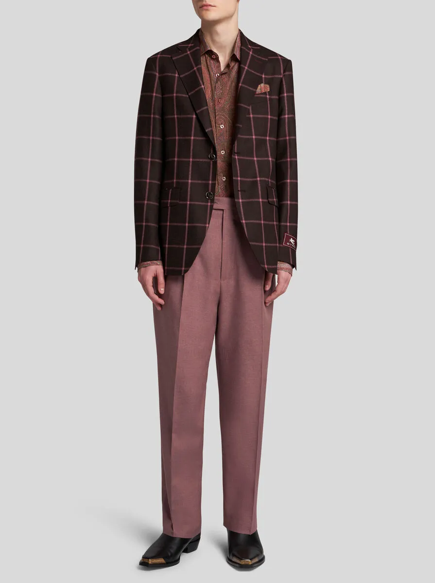 PANTALONI IN SETA E CASHMERE