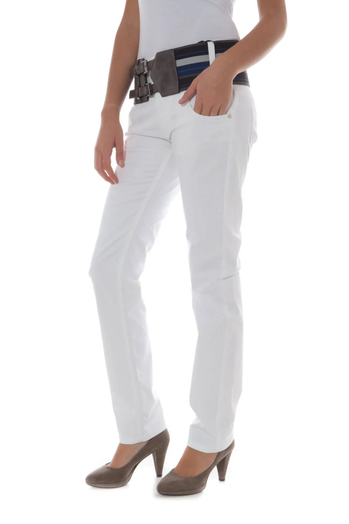 Phard pantalone jeans bianco   
